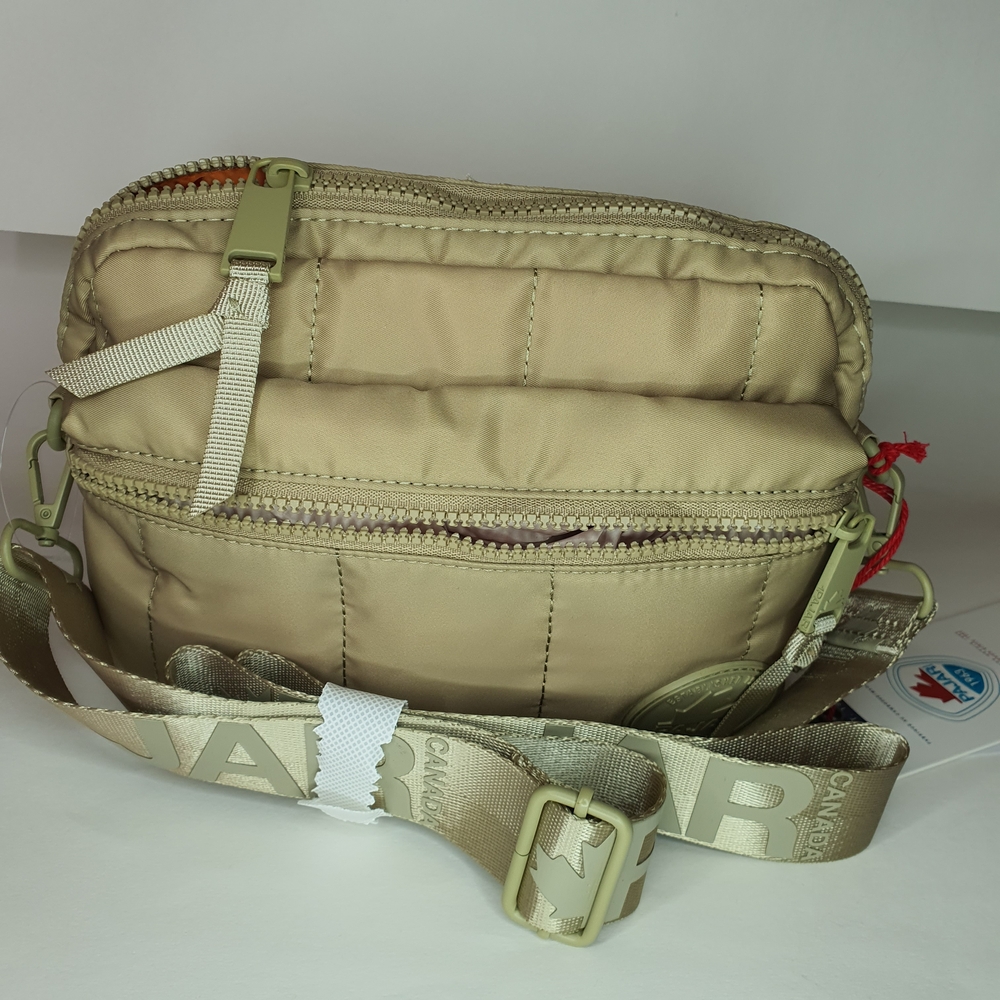 Pajar Beige Nylon Sling Crossbody / Belt Bag + FREE GIFT NWT - Picture 2 of 12